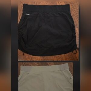 Bundle Of 2 Columbia Mini Skirts. Beige And Black. Women's M